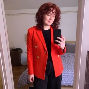 Argent crossover blazer red size 8